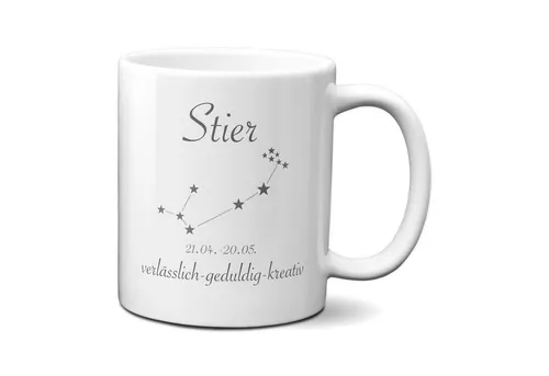 TASSENKING Tasse, Sternzeichen Stier - Tasse