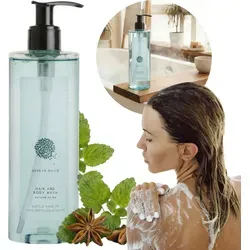 Geneva Guild – 2-in-1 Shampoo und Duschgel mit Pumpe, vegan 2x380ml