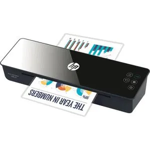 HP Laminiergerät Pro Laminator 600 - Laminiergerät für A3 bis 125 mic, mit nur 60 Sekunden Aufwärmzeit und Rücklauffunktion. Ideal für schnelles Heiß- und Kaltlaminieren, inkl. Folien-Starter-Set.