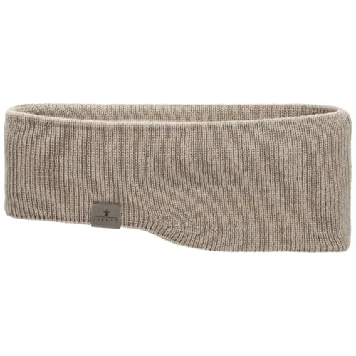 Lierys Fine Merino Stirnband Damen/Herren/Kinder (7,5-10 cm breit) - Made in Germany - mit Merinowolle - Ohrenwärmer gefüttert mit Baumwolle - One Size (53-60 cm) - Herbst/Winter beige One Size