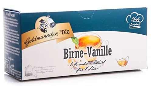 Produktbild Goldmännchen Jumbo Tee Birne-Vanille, Birne-Vanilletee, Birnentee, Vanilletee, 20 Teebeutel, Große Beutel, 3166