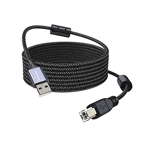 MOSWAG USB Druckerkabel Typ A auf Typ B - 32.8ft/10m High Speed Kabel für HP, Canon, Dell, Epson, Lexmark, Xerox, Brother, Samsung und Mehr