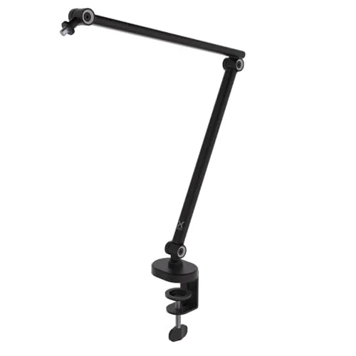 KRUX Arm 100, PC-Mikrofonarm, Beleuchtungsarm, stabile Metallkonstruktion, Klettverschlüsse für Kabel, 3/8″ - 5/8