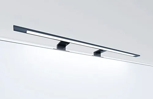 kalb Material für Möbel LED Badleuchte schwarz 740mm Spiegellampe Spiegelleuchte Aufbauleuchte, Lichtfarbe:warmweiß