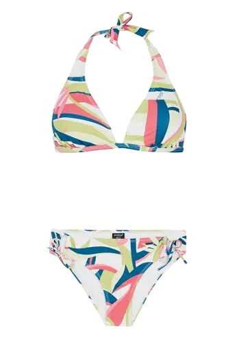 Protest Damen Neckholder-Bikini PRTAsh Xxl44d - Stylischer Neckholder-Bikini mit Quickdry-Cups für schnellen Trocknungsprozess. Abnehmbare Schaumstoffcups bieten Unterstützung und Form. Hergestellt aus recyceltem Material für nachhaltigen Genuss beim Schwimmen.