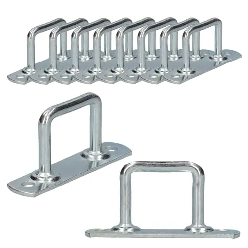 10x Riemenkrampe verzinkt 15mm Bügelkrampe Schlitzöse Plane LKW PKW Anhänger