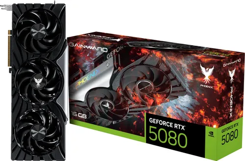 Gainward GeForce RTX 5080 Phoenix 16GB GDDR7 - 4953 - Grafikkarte für Gaming mit 16GB GDDR7, bietet beeindruckende Leistung und Grafikqualität für das ultimative Spielerlebnis.