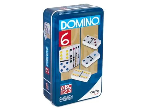 Cayro – Dominosteine ​​– ab 6 Jahren – mehrfarbiges Modell mit farbigen Chips – klassisches Brettspiel für Kinder und Erwachsene – ideal für Reisen – 2 bis 4 Spieler