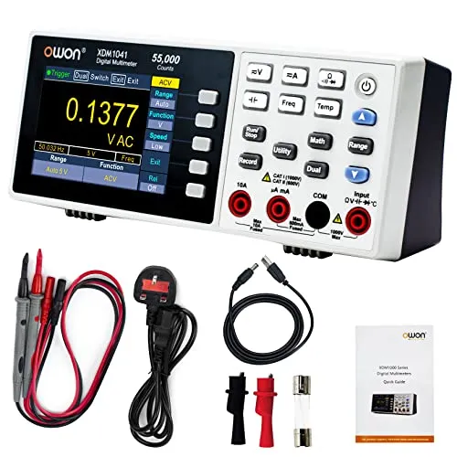 Tragbares Bank-Multimeter, XDM1041 mit 9,4 cm (3,5 Zoll), 55.000 RMS ultraleicht, digitaler Multi-Tester für Labors, Fabriken