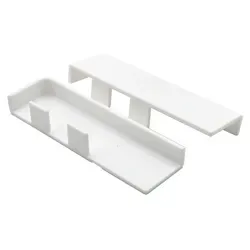 Produktbild Endkappen L+R Weiß für Modern 58 Fußleisten 16x58 mm 2 Stück | Zubehör für Fußleisten Modern