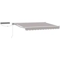 vidaXL Elektrische ausziehbare Markise Hellgrau 3 x 2,5 m - Moderne elektrische Markise für Garten und Terrasse. Robuste Aluminium- und Polyester-Konstruktion bietet optimalen UV-Schutz und Langlebigkeit. Einfach zu bedienen mit Kurbel oder Fernbedienung – perfekt für schattige Momente im Freien.