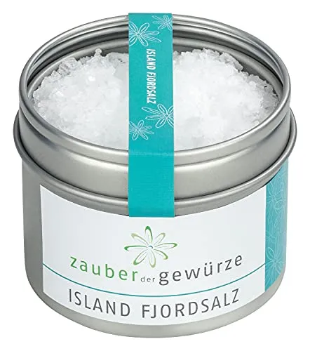 Zauber der Gewürze Island Fjordsalz - isländisches Salz, ideal zum Verfeinern von Fisch, Fleisch und Gemüse, 80 g