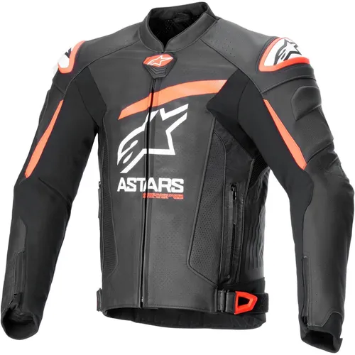 Alpinestars GP Plus R V4 Airflow Herren Motorrad Jacke 50 - Motorradjacke in schwarz-rot-weiß, atmungsaktiv und belüftet, ideal für den Sommer mit herausnehmbaren Protektoren für optimalen Schutz.