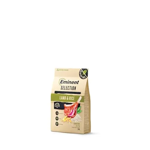 Eminent Selection Sensitive – Hundefutter für Sensible Hunde | Fisch & Insekt (getreidefrei) / Lamm & Reis (glutenfrei) | Hypoallergen & leicht verdaulich (2 kg, Lamb & Rice)