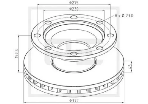 Produktbild Pe Automotive Bremsscheibe 046.374-00A