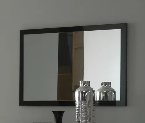 Spiegel Holzrahmen 90x60 cm - Klassischer Designer Spiegel - Eleganter Wandspiegel mit modernem Holzrahmen, ideal für jedes Zimmer. Maße: 90x60 cm, perfekt für stilvolle Akzente in Wohnräumen.