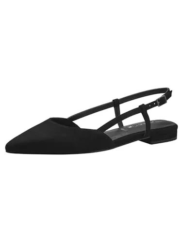 Tamaris Damen Slingpumps 1-29404-42 001 - Damen-Pumps mit elegantem Design, spitzer Schuhspitze und bequemen Trichterabsatz für ein angenehmes Laufgefühl. Hochwertiges Textil-Obermaterial sorgt für einen edlen Look.