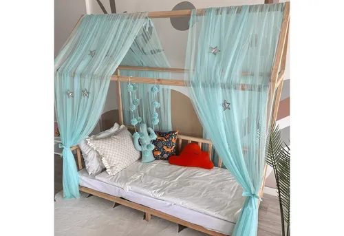 Hausbett Himmel Betthimmel grün/türkis für Kinderbett in grün von Baby Fancyroom