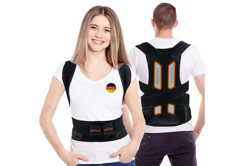 DH FitLife Rückenbandage Haltungskorrektur M - Physiotherapie mit starker Unterstützung für Rücken und Oberkörper, sorgt für maximale Entspannung und langfristige Verbesserung der Haltung.