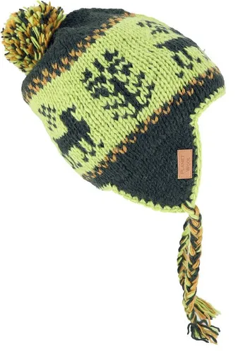Guru-Shop Strickmütze Wollmütze mit Ohrenklappen, Norwegermütze,..