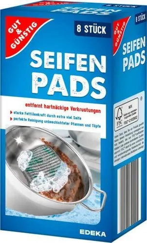 G&G Seifenpads, 8 Stück – Hochwertige Schwämme aus Deutschland, ideal zum Re