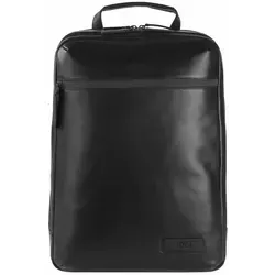 Jost Aarhus Daypack Leder mit Laptopfach 42 cm - Schwarz - Hochwertiger Rucksack aus Leder mit 42 cm Laptopfach, ideal für Schule, Uni oder Büro. Stilvoll und funktional für den modernen Alltag.