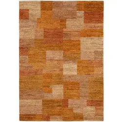 Cazaris Wollteppich Orange, 70x140 cm - Teppiche & Böden, handgeknüpfter Wollteppich in Orange, geeignet für Fußbodenheizung, sorgt für Gemütlichkeit und ästhetisches Ambiente.