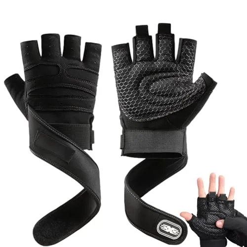 DALAETUS 1 Paar Fitness Handschuhe, Trainingshandschuhe, Sporthandschuhe, Gewichtheben Handschuhe mit Handgelenkband für Krafttraining, Bodybuilding, Kraftsport und Crossfit Training