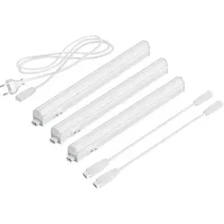 ledscom.de LED Unterbau-Leuchten Rigel, je 31,3cm, 40cm Kabel, je 445lm, weiß, 3er Set