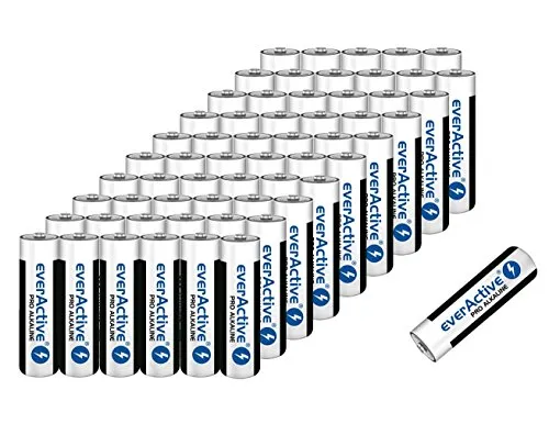 Batterien Mignon AA LR6 Alkaline Vorratspack 60 Stück everactive Markenqualität