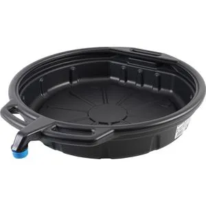 BGS-technic Auffangwanne 9980, 15 L mit Ausgießer - Werkstatteinrichtung: Schlagfeste Polyethylen-Auffangwanne, beständig gegen Lösungsmittel bis 60 °C, ideal für Öl und Chemikalien. Praktischer Ausgießer für einfache Entleerung.