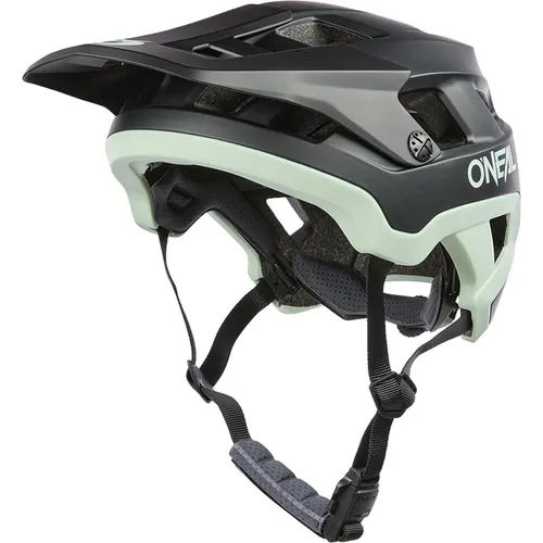 Oneal Defender Solid Fahrradhelm, schwarz-grün, Größe S M - Fahrradhelme für Männer, leicht und gut belüftet mit Double-Inmold Technologie für maximale Robustheit und Sicherheit beim All-Mountain und Enduro Fahren.