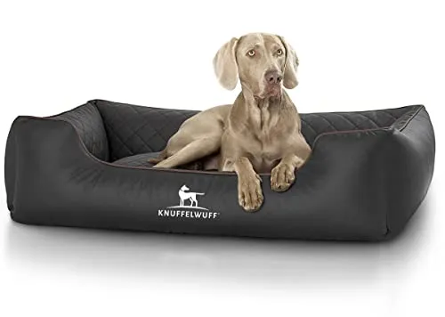 Knuffelwuff Hundebett XXL Kunstleder Milan, 120 x 85cm von Knuffelwuff
