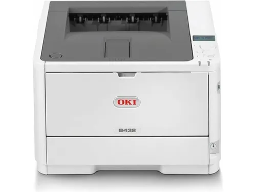 OKI B432dn A4-Schwarzweißdrucker - Duplex & Netzwerk - Drucker mit 40 Seiten/Minute, 4,5 Sekunden bis zur ersten Seite und geringem Geräusch durch Ruhemodus. Ideal für effizientes Arbeiten im Büro.