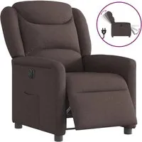 vidaXL Elektrischer Relaxsessel Dunkelbraun - Bequemer Fernsehsessel mit elektrischer Liegefunktion für optimale Entspannung. Der stabile Rahmen und die dicke Polsterung garantieren Komfort und Langlebigkeit.