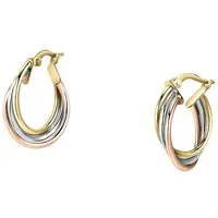 FAVS Creolen 89193370 Tricolor in 375er Gold von FAVS