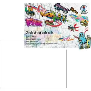 Ursus Zeichenblock 4864600 Street Art, A4, 120 g/m², weiß, geleimt, 30 Blatt