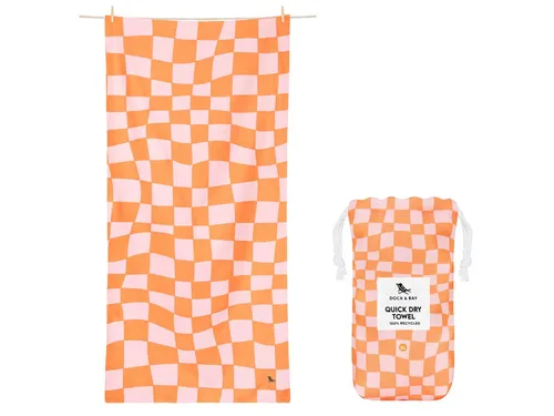 Dock & Bay LTD c/o Strandtuch Beach Towel XL Groovy Check 200x90cm, Polyester (TOWLB-DES-XL-GROOVCH)