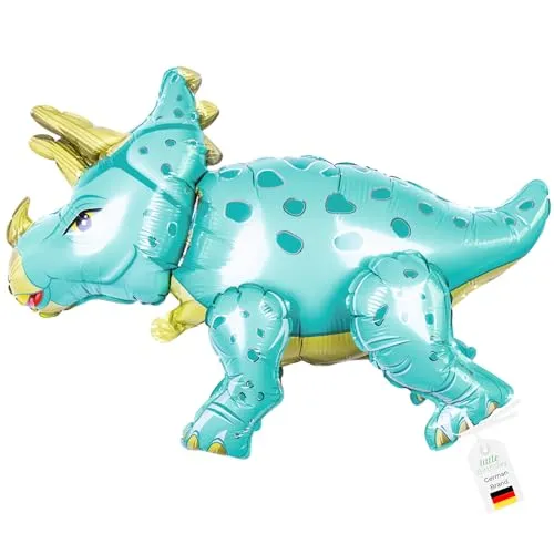 LITTLE BIRTHDAY - XXL Dinosaurier Stand Folienballon | Dinosaurier Luftballon | Luft | Geburtstag | Kindergeburtstag | 90x45 cm