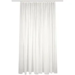 Fertigstore Sablio, Natur, 300x120 cm - Halbtransparente Gardine in Naturfarben, ideal für stimmungsvolle Fensterdekoration und pflegeleicht bis 30°C waschbar.