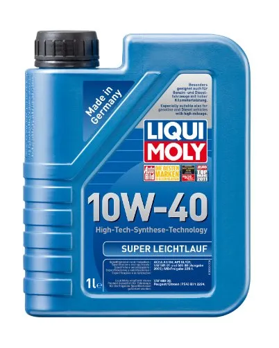 LIQUI MOLY Super Leichtlauf 10W-40 | 1 L | Synthesetechnologie Motoröl | Art.-Nr.: 1300, farblos