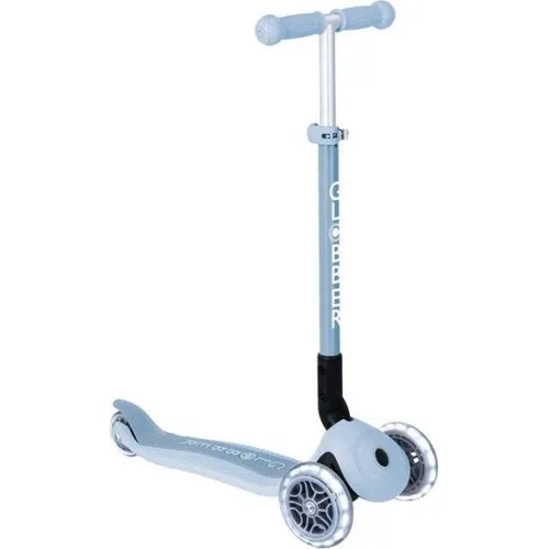 Primo Foldable Plus Lights Eco Scooter – Hellblau, - Dreirädriger Roller für Kindergartenkinder, mit einer Tragkraft von 50 kg und ab 36 Monaten geeignet, perfekt für sichere Fahrten und viel Spaß!