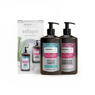 Arganicare Collagen Set 800ml - Hochwertiges Kosmetik-Set zur Pflege Ihrer Haare, mit innovativer Formel für geschmeidiges und glänzendes Haar. Ideal für die tägliche Anwendung.