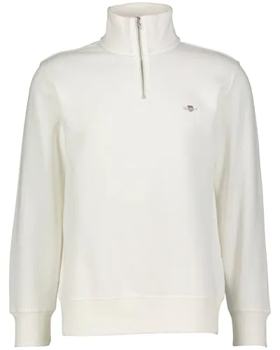 GANT Herren Reg Shield Half Zip Sweatshirt, Eggshell, XL EU