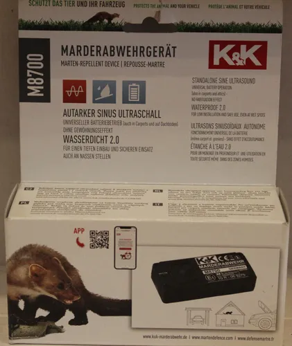 K&K Marderabwehr M8700 mit Ultraschall - effektive Tierabwehr - Sonstige, wasserdicht (IP 65) und unabhängig, schützt zuverlässig vor Mardern und anderen Tieren.