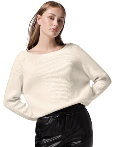 Street One Studio Damen Strickpullover - Pullover für Damen mit U-Boot-Ausschnitt, aus einem weichen Materialmix für besonders kuschelige Tragekomfort.