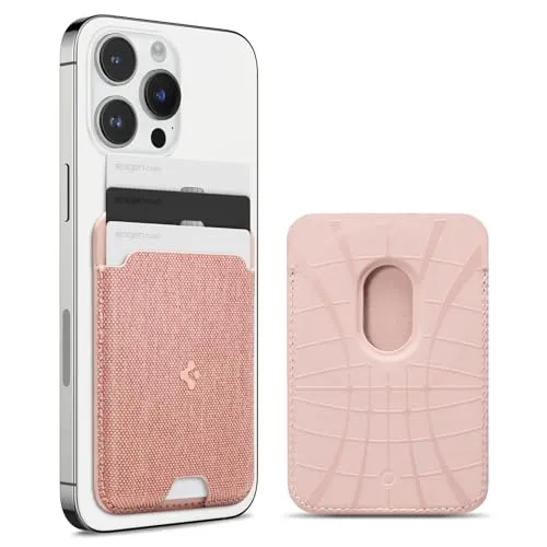 Spigen Urban Fit MagFit MagSafe Kartenhalter Kompatibel mit iPhone 17/16/15, andere MagSafe-Modelle und Google Pixel 10-Serie mit Pixelsnap - Roségold