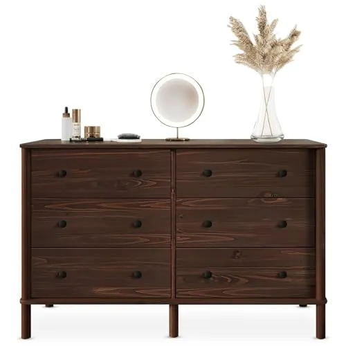 IDIMEX Kommode APOANA - Skandinavisches Sideboard mit 6 Schubladen aus Massivholz - Schubladenkommode APOANA, aus massivem Kiefernholz, bietet 6 geräumige Schubladen und ein stilvolles skandinavisches Design. Ideal für Flur, Schlafzimmer oder Wohnzimmer.