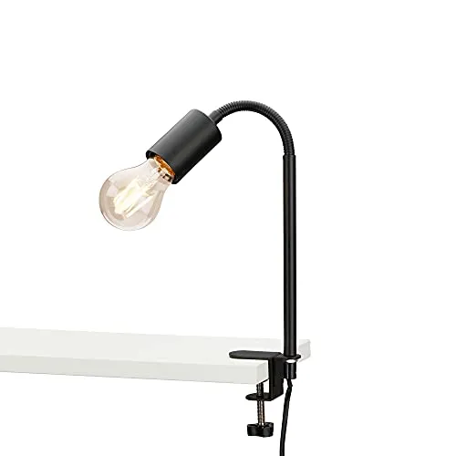 BRILONER Leuchten 2600-015 Klemmleuchte - Deckenlampen & Kronleuchter, vielseitige Klemmlampe mit 1x E27, max. 10 Watt, ideal für flexible Beleuchtung in jedem Raum