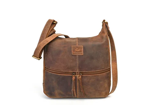 ALMADIH Umhängetasche Leder Damentasche ROSE Ledertasche Handtasche Schultertasche